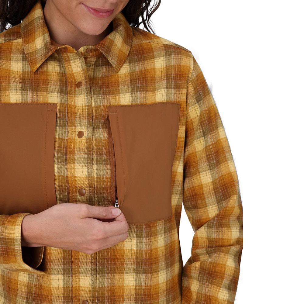 Simms Guide Flannel Women's in Kennebec Plaid Sandbar