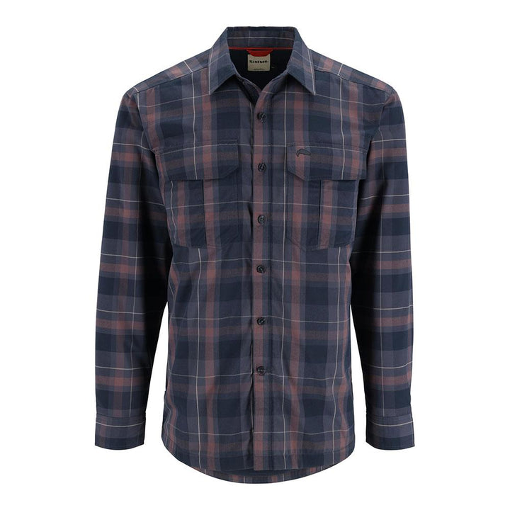 Simms Coldweather Long Sleeve Shirt Men's in Selvedge Logan Plaid