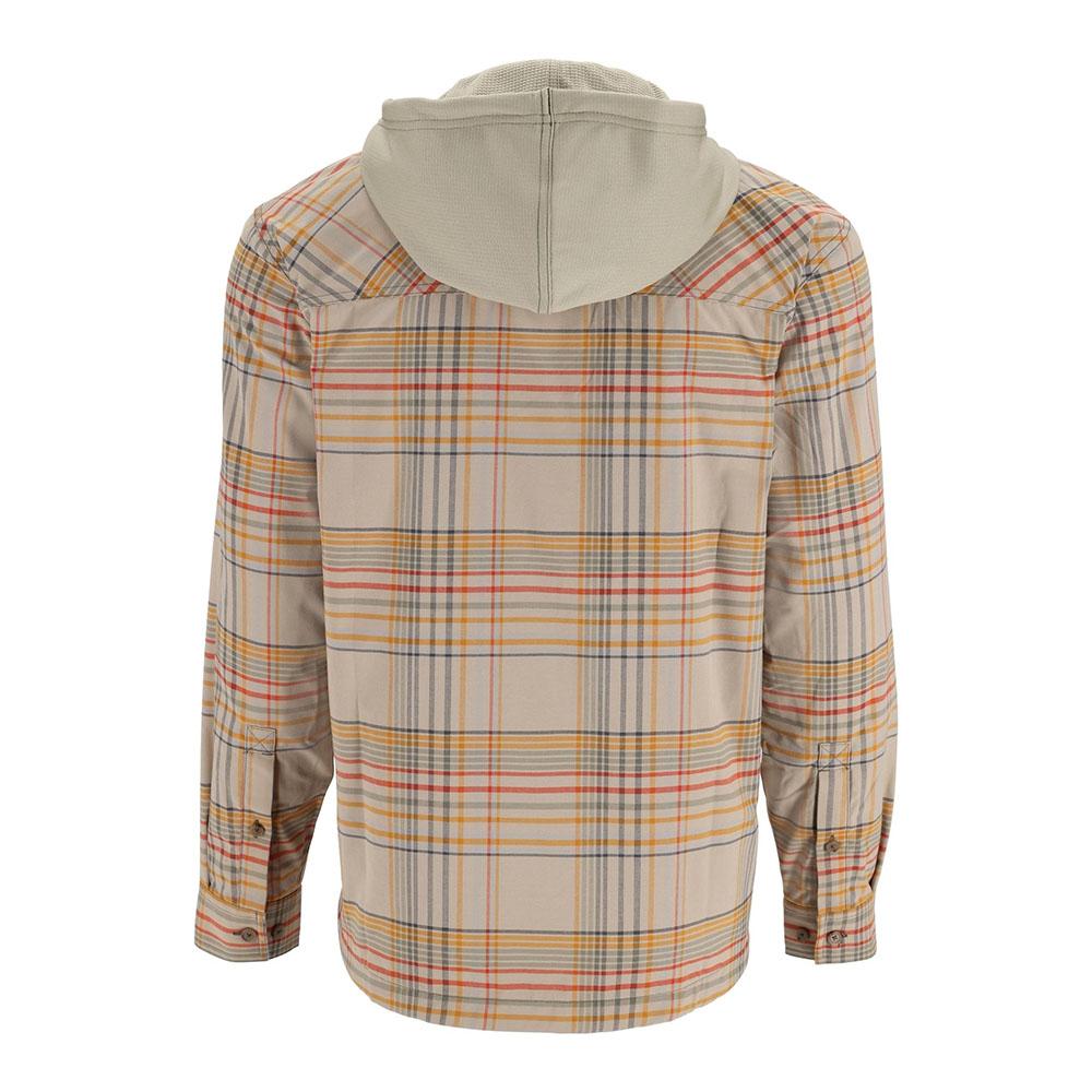 Simms Coldweather Hoody Men's in Stone Neo Plaid