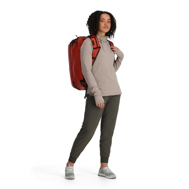 Simms Tailwind Duffel Bag 50L in Simms Orange