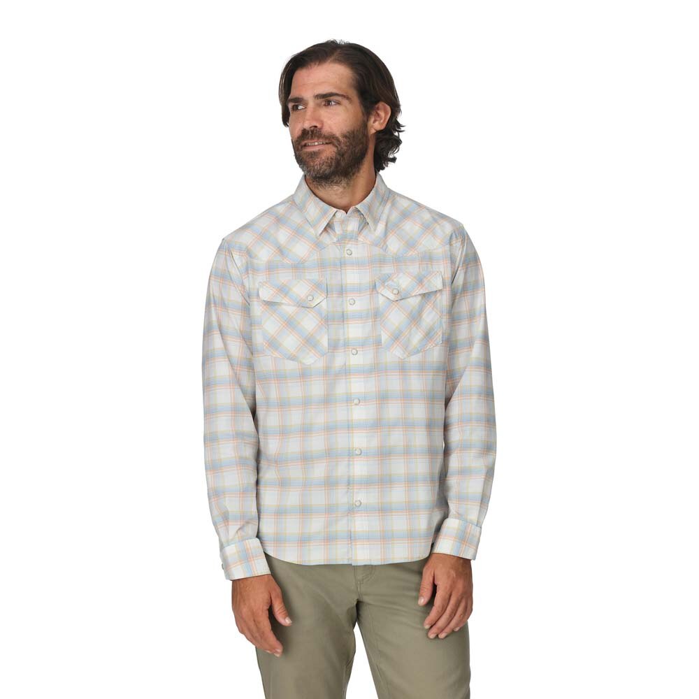Simms Brackett Long Sleeve Shirt Men's in White Brackett
