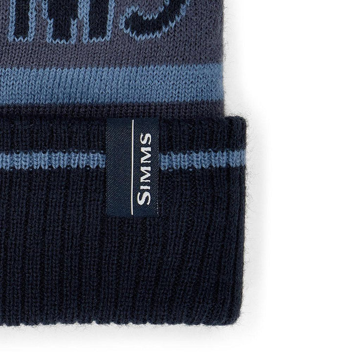 Simms TipUp Pom Beanie in Huckleberry