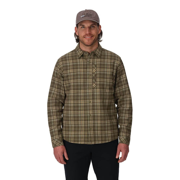 Simms Coldweather Shacket Men's in Schooner Plaid Loden