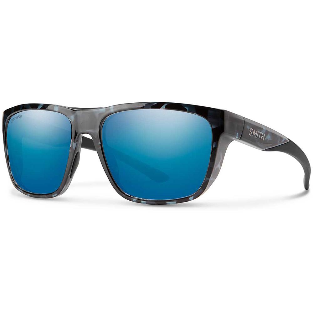 Smith Barra Sunglasses ChromaPop Polarized in Black Ice Tort with Blue Mirror