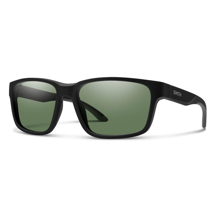 Smith Basecamp Sunglasses ChromaPop Polarized in Matte Black with Grey Green