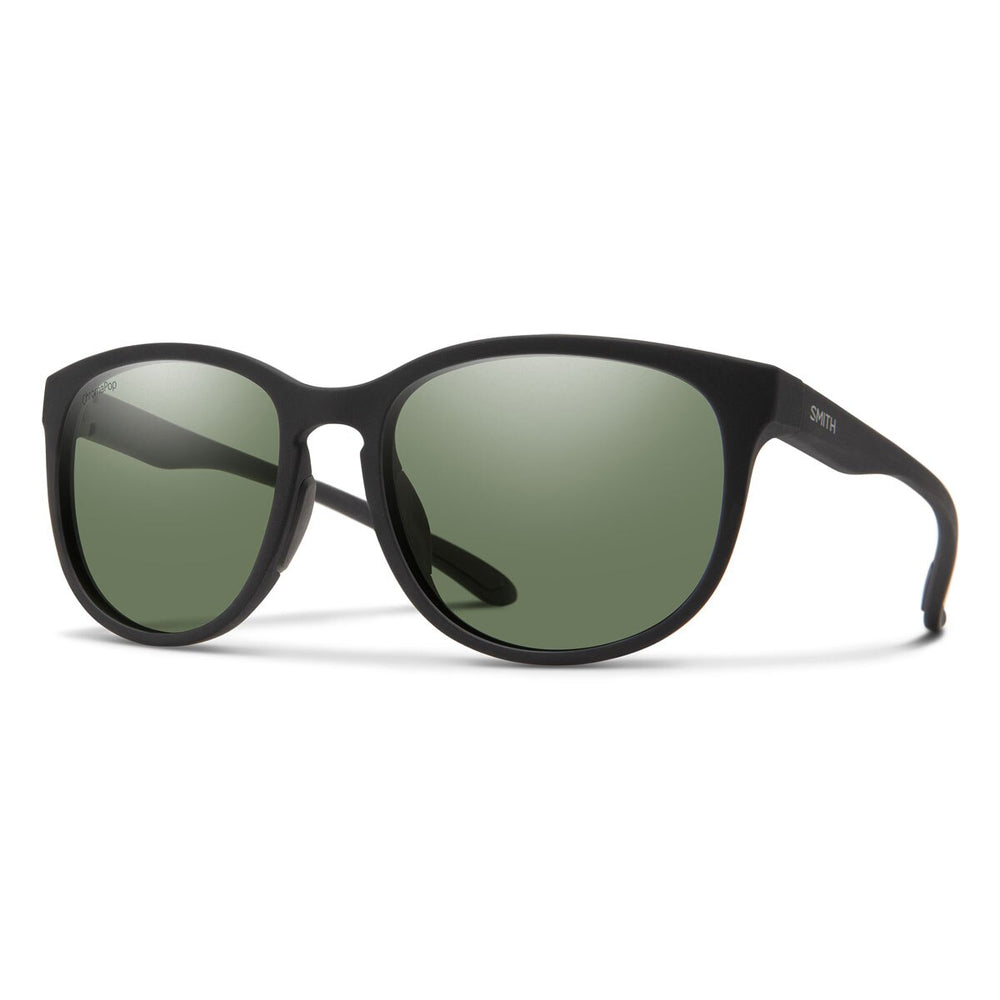 Smith Lake Shasta Sunglasses Polarized Chromapop in Matte Black with Grey Green