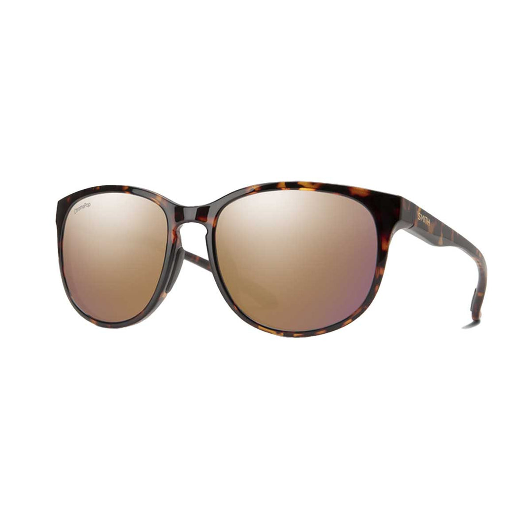 Smith Lake Shasta Sunglasses Polarized Chromapop in Tortoise with Rose Gold Mirror