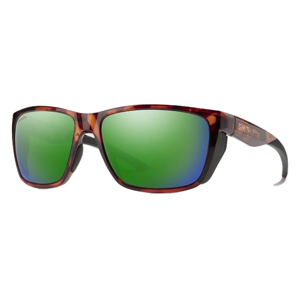 Smith Longfin Glass Sunglasses ChromaPop Polarized in Tortoise with Green Mirror