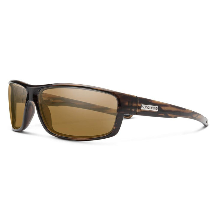 Suncloud Voucher Sunglasses Polarized in Brown Stripe with Brown