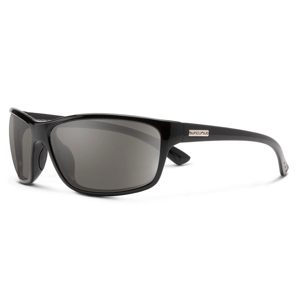 Suncloud Sentry Sunglasses Polarized in Black with Grey