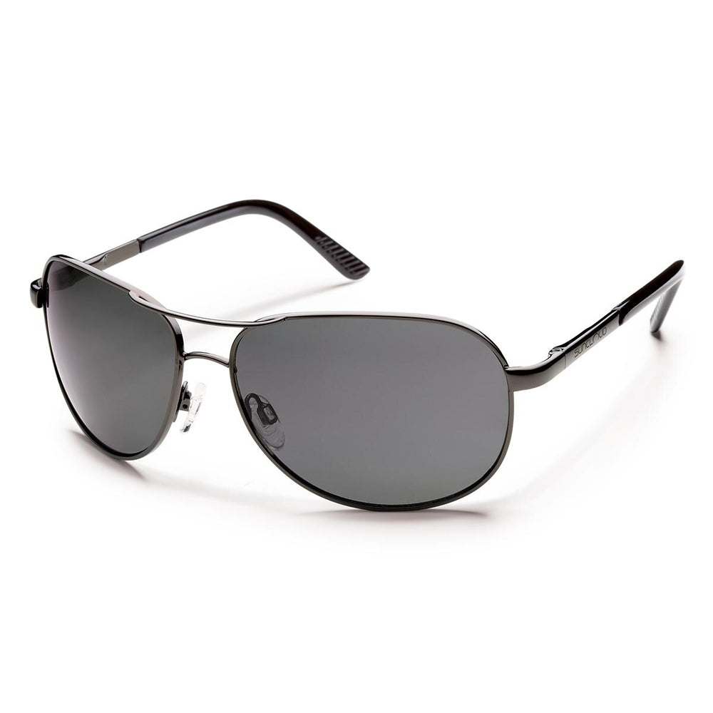 Suncloud Aviator Sunglasses Polarized in Gunmetal with Grey