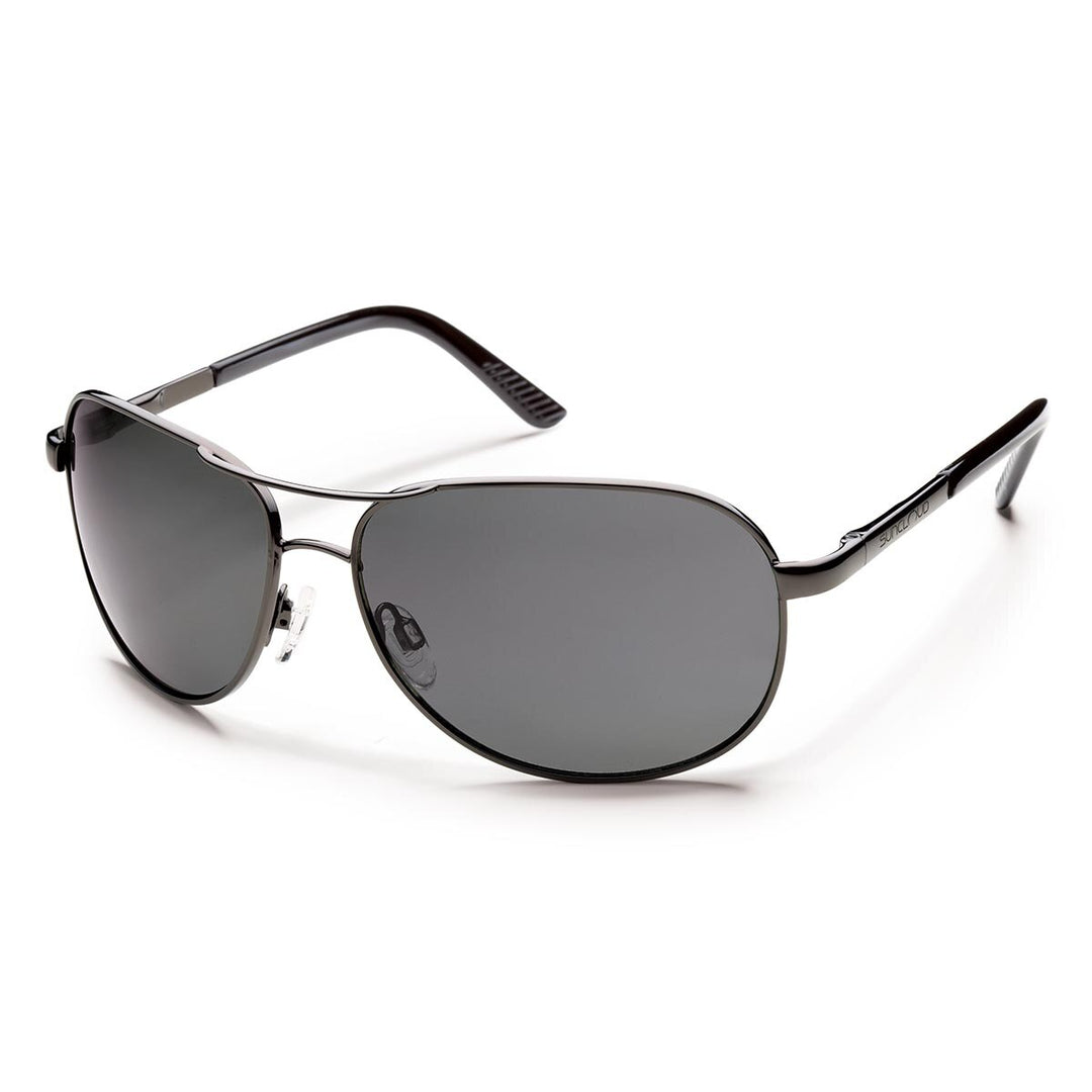 Suncloud Aviator Sunglasses Polarized in Gunmetal with Grey