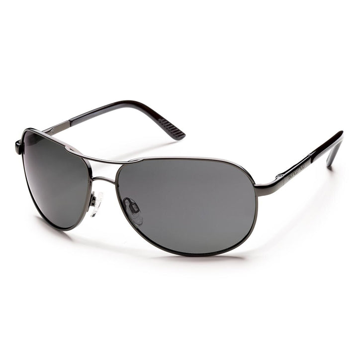 Suncloud Aviator Sunglasses Polarized in Gunmetal with Grey
