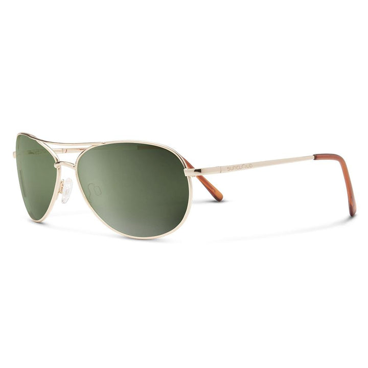 Suncloud Patrol Sunglasses Polarized in Gold with Grey Green