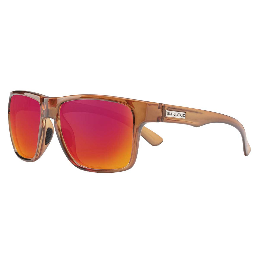 Suncloud Rambler Sunglasses Polarized in Crystal Amber with Red Mirror