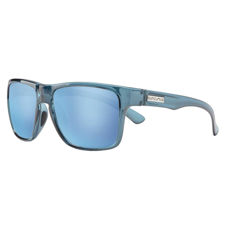 Suncloud Rambler Sunglasses Polarized in Crystal Marine with Aqua Mirror