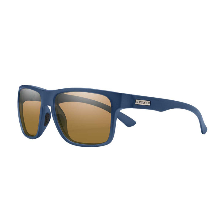 Suncloud Rambler Sunglasses Polarized in Matte Crystal Denim with Brown
