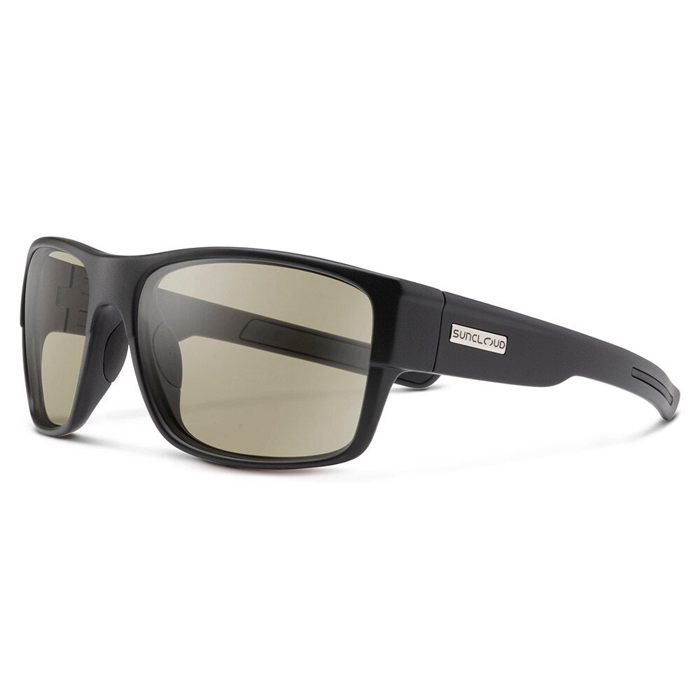 Suncloud Range Sunglasses Polarized in Matte Black with Yellow
