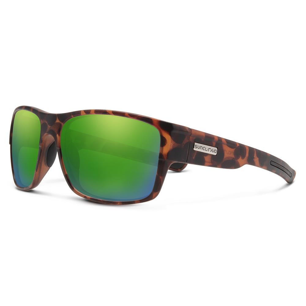 Suncloud Range Sunglasses Polarized in Tortoise with Green Mirror