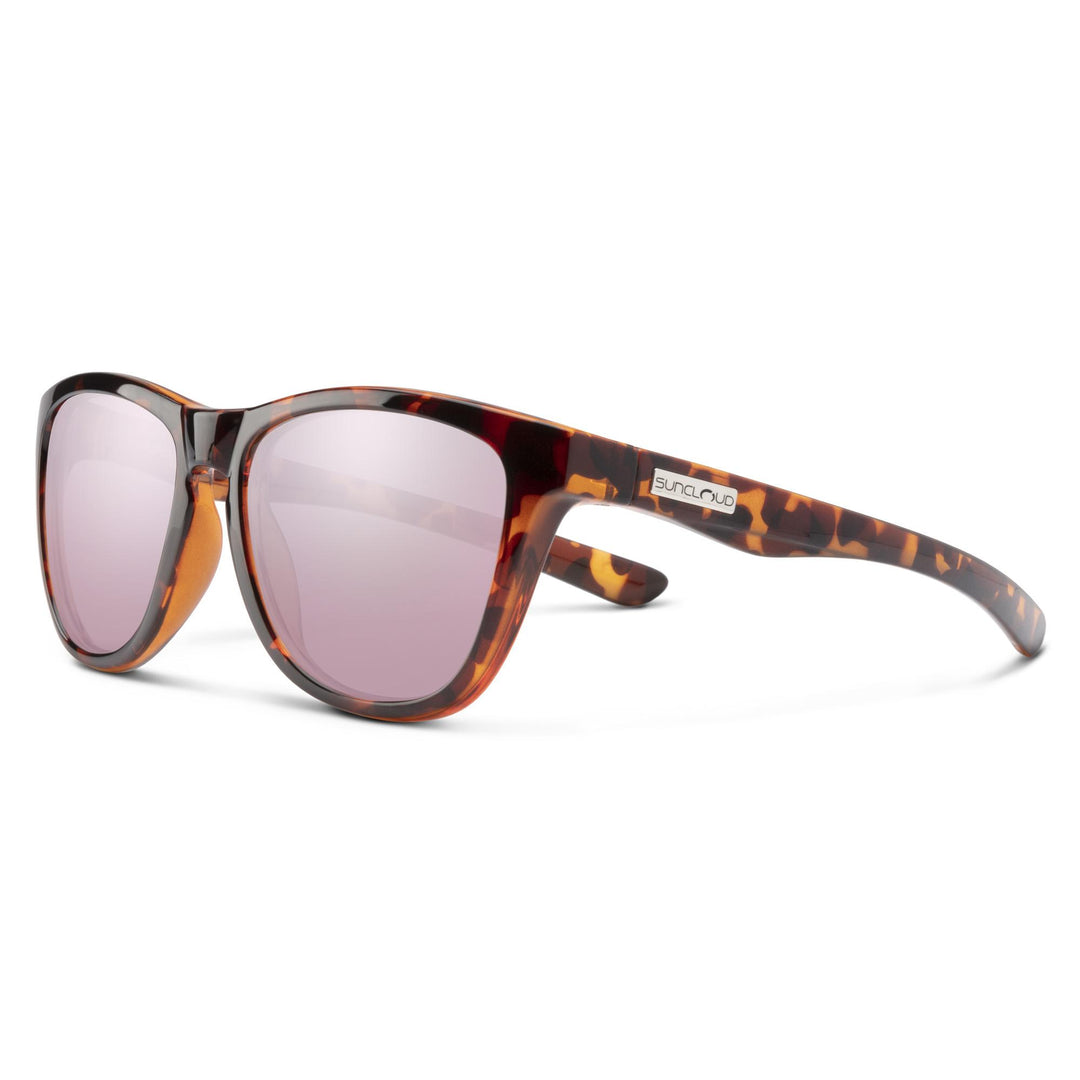 Suncloud Topsail Sunglasses Polarized in Tortoise with Pink Gold Mirror