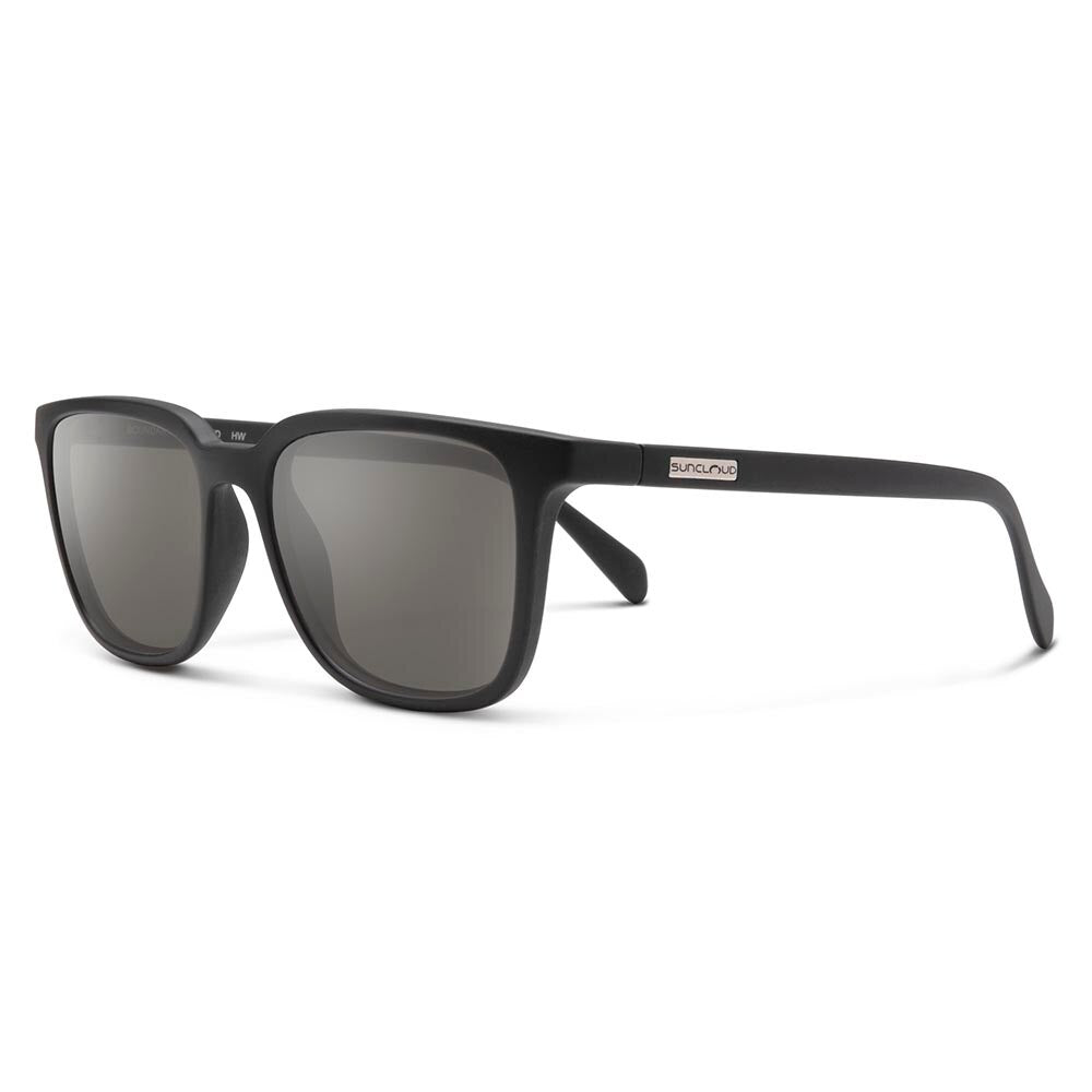 Suncloud Boundary Sunglasses Polarized in Matte Black with Grey