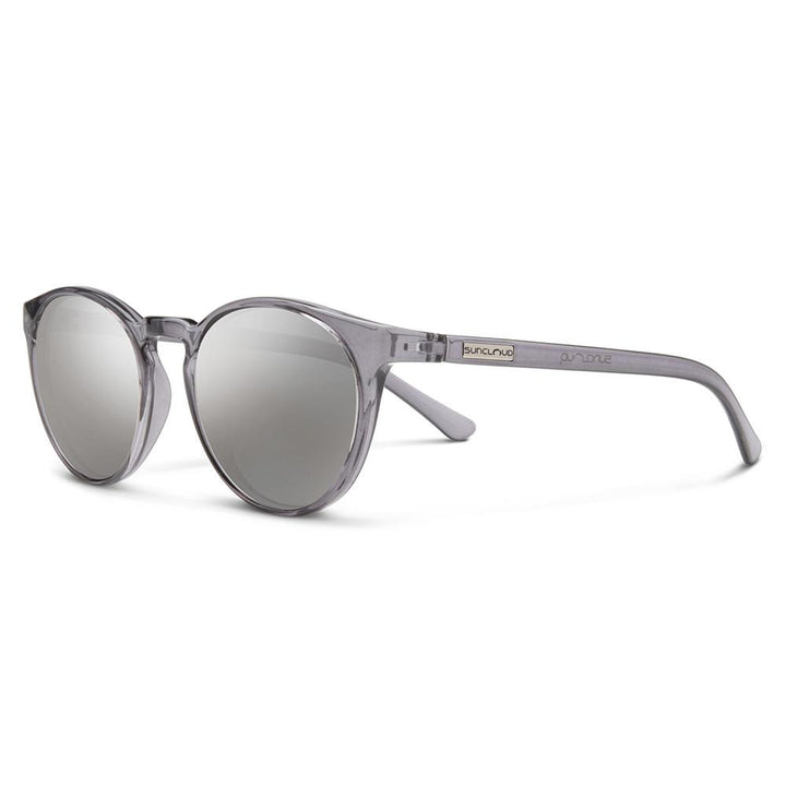 Suncloud Metric Sunglasses Polarized in Transparent Grey with Silver Mirror