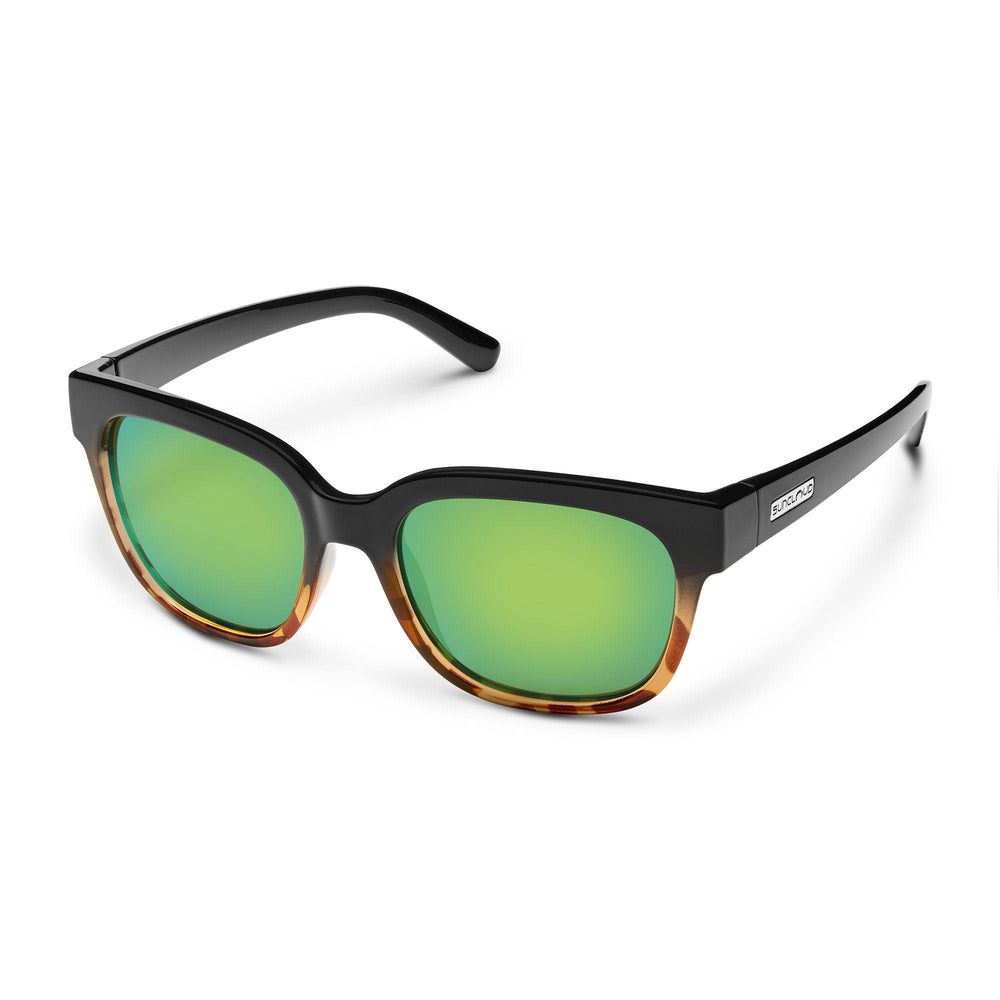 Suncloud Affect Sunglasses Polarized in Havana Gradient with Green Mirror