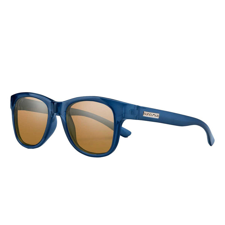 Suncloud Leeway Sunglasses Polarized in Crystal Denim with Brown