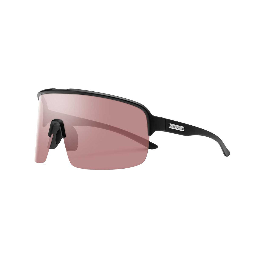 Suncloud Amplify Sunglasses Polarized in Matte Black with Low Light Rose