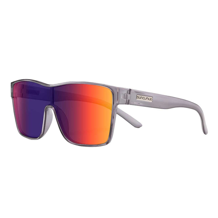 Suncloud Biff Sunglasses Polarized in Transparent Grey with Plasma Mirror