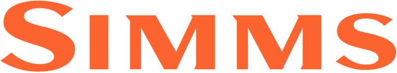 Orange 'SIMMS' logo on a white background