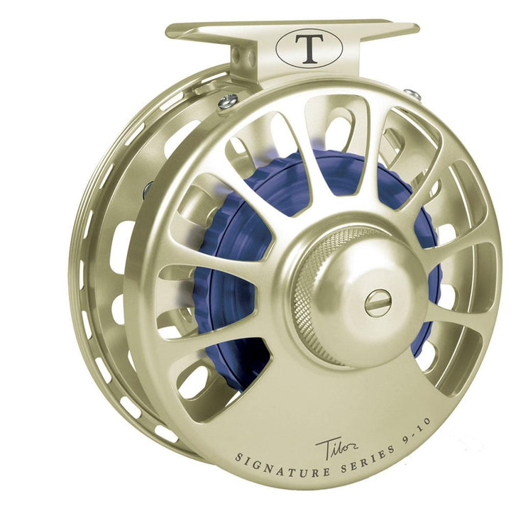 Tibor Signature Series Fly Reel in Gold and Royal Blue