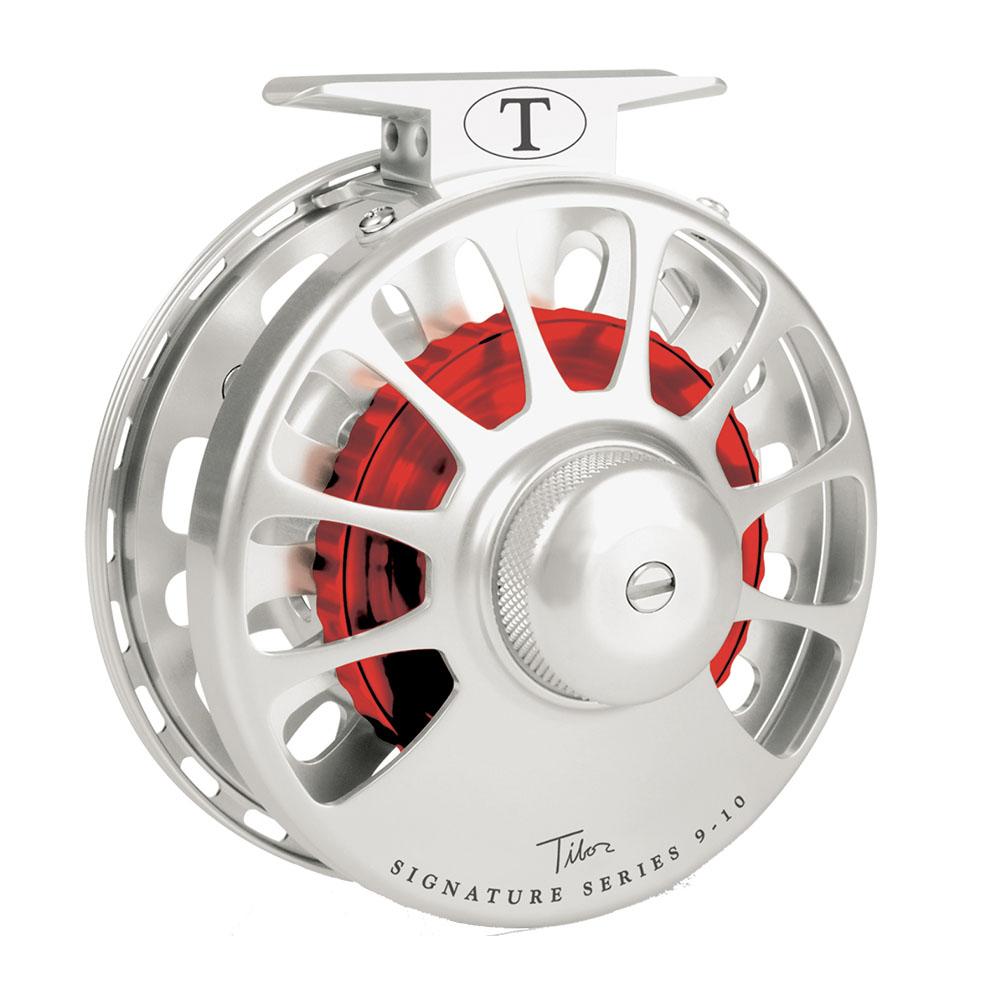 Tibor Signature Series Fly Reel in Silver and Crimson
