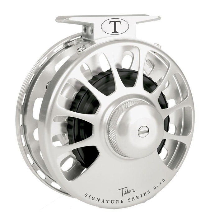 Tibor Signature Series Fly Reel in Silver and Jet Black