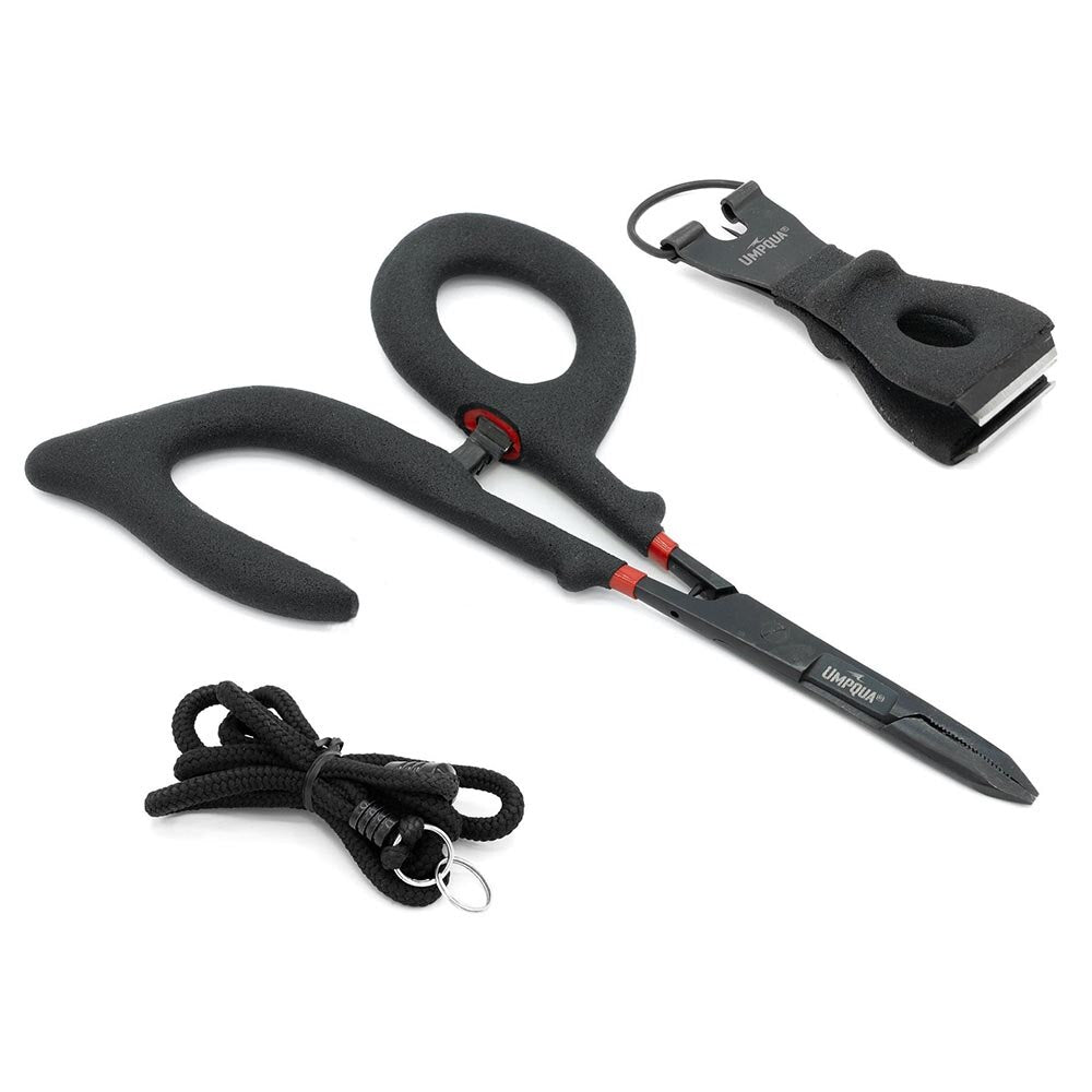 Umpqua Rivergrip 6" Open Clamp/ Big Nip/ Lanyard Combo in Black