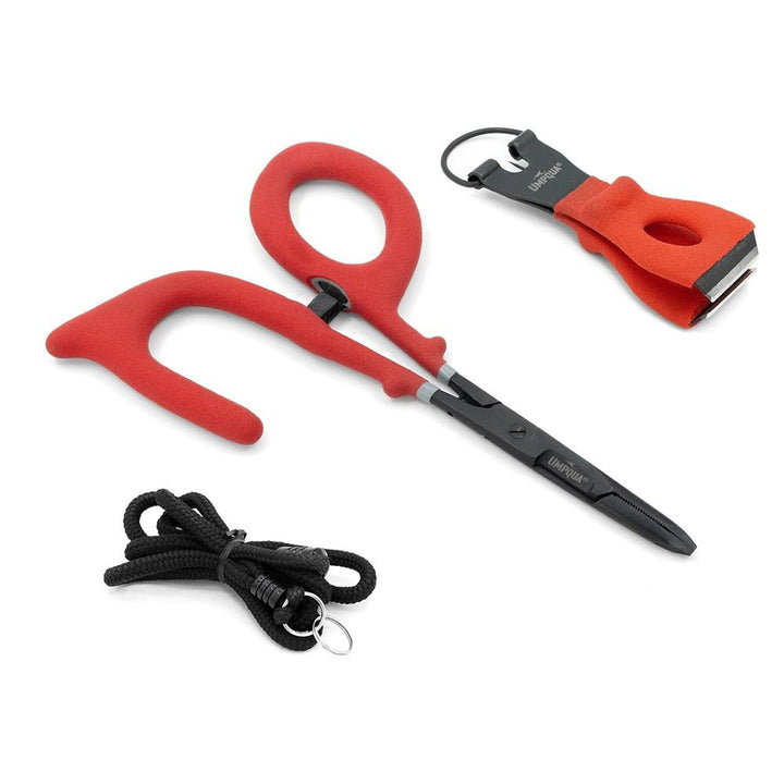 Umpqua Rivergrip 6" Open Clamp/ Big Nip/ Lanyard Combo in Red