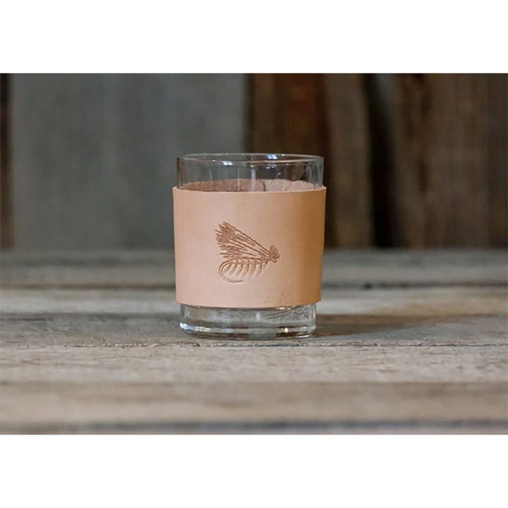 Whiskey Leatherworks Fly Stamped Rocks Glasses Single